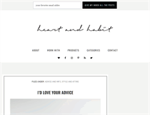 Tablet Screenshot of heartandhabit.com